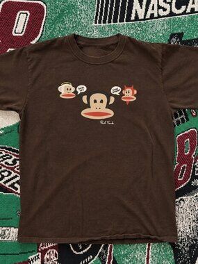 Paul Frank Monkey Graphic T-Shirt Dark Brown For Unisex